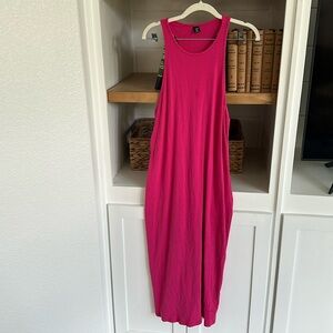 Hot Pink Maxi Dress Knit and Comfy